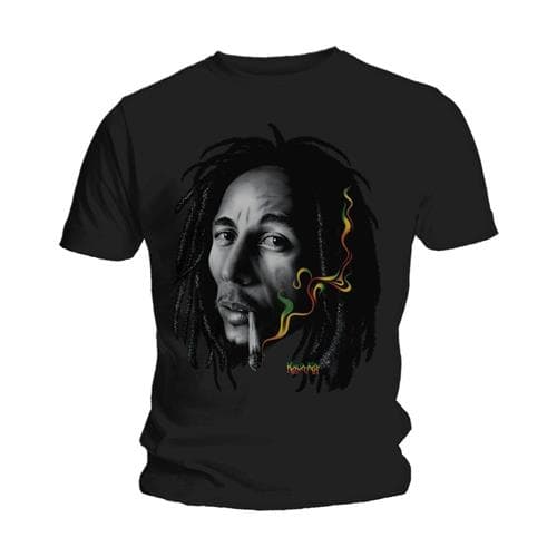 Bob Marley Unisex T-Shirt: Rasta Smoke (X-Large)