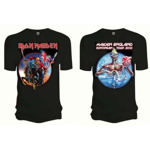Iron Maiden Unisex T-Shirt: Euro Tour (Back Print) (XX-Large)