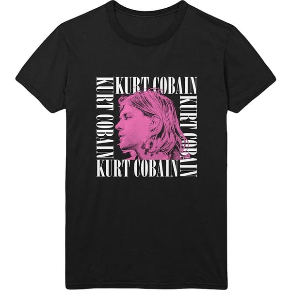Kurt Cobain Unisex T-Shirt: Head Shot Frame (Medium)