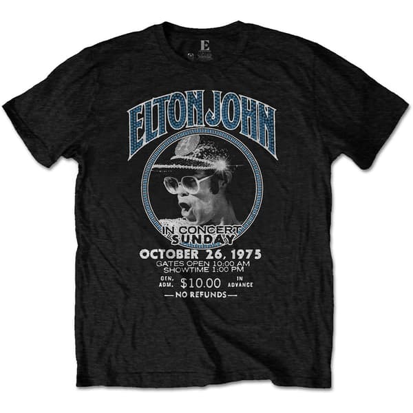 Elton John Unisex Eco T-Shirt: Live In Concert (XX-Large)