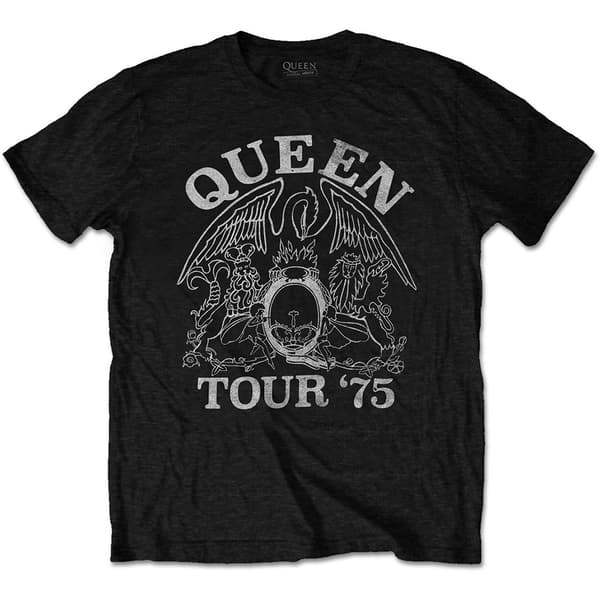Queen Unisex Eco T-Shirt: Tour '75 (XX-Large)