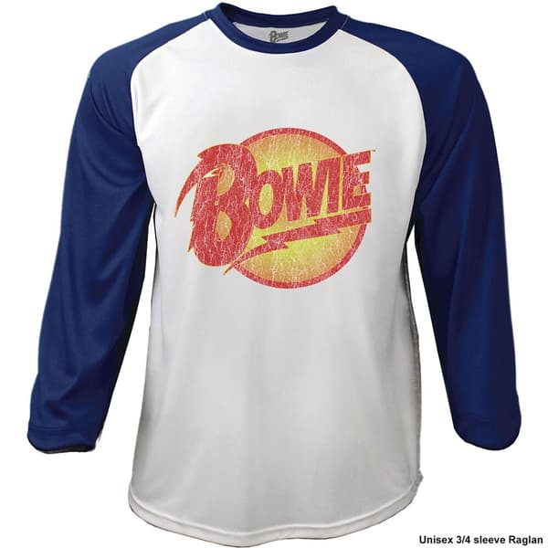 David Bowie Unisex Raglan T-Shirt: Diamond Dogs (X-Large)