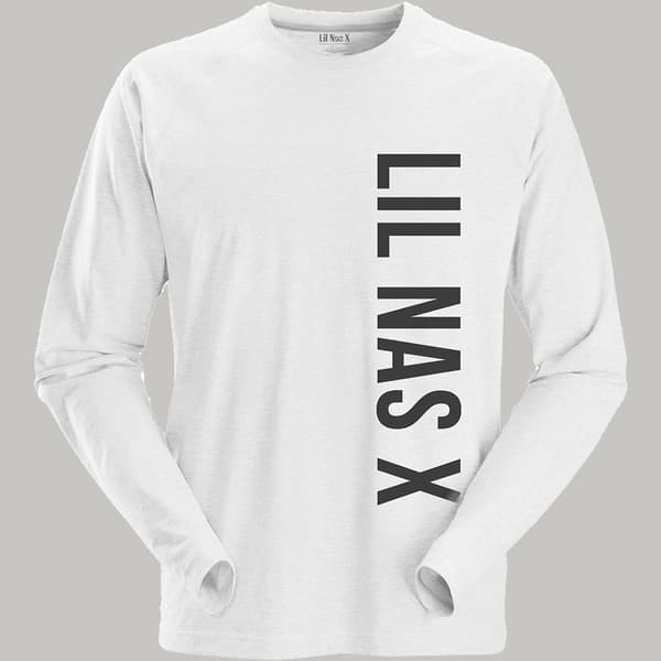 Lil Nas X Unisex Long Sleeved T-Shirt: Vertical Text (Small)
