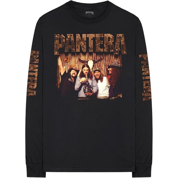 Pantera Unisex Long Sleeved T-Shirt: Bong Group (Sleeve Print) (Medium)