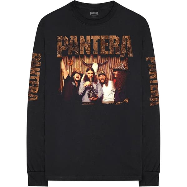 Pantera Unisex Long Sleeved T-Shirt: Bong Group (Sleeve Print) (X-Large)