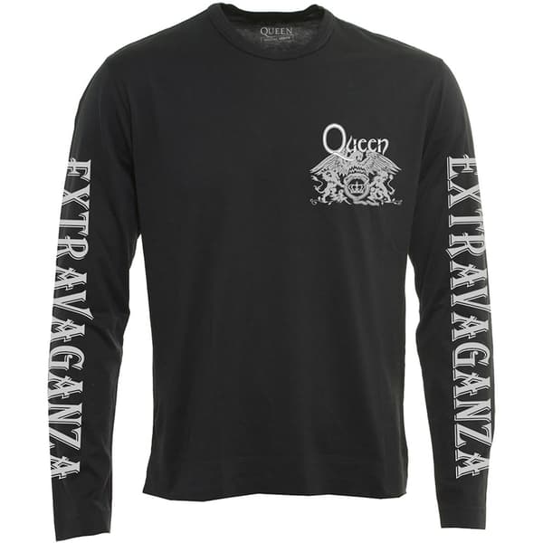 Queen Unisex Long Sleeved T-Shirt: Extravaganza (Sleeve Print) (Large)