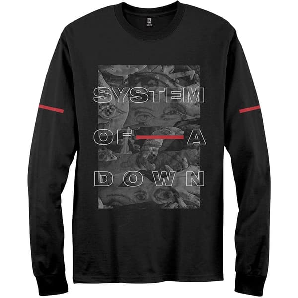 System Of A Down Unisex Long Sleeved T-Shirt: Eye Collage (Small)