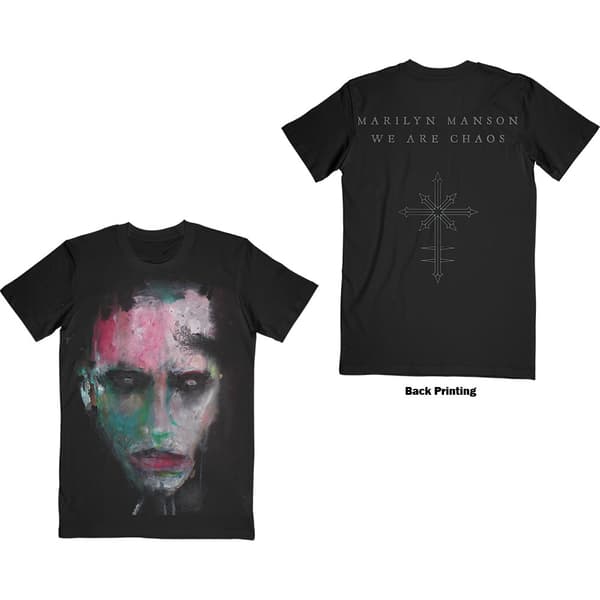 Marilyn Manson Unisex T-Shirt: We Are Chaos (Back Print) (Small)