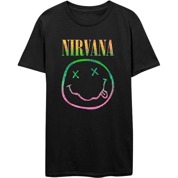 Nirvana Unisex T-Shirt: Sorbet Ray Smiley (X-Large)