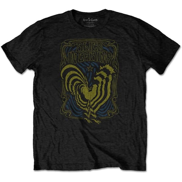 Alice in Chains Unisex T-Shirt: Psychedelic Rooster (Large)
