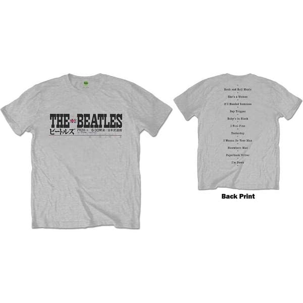 The Beatles Unisex T-Shirt: Budokan Set List (Back Print) (XX-Large)