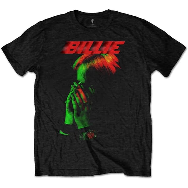 Billie Eilish Unisex T-Shirt: Hands Face (Small)