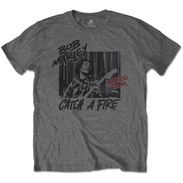 Bob Marley Unisex T-Shirt: Catch A Fire World Tour (X-Large)