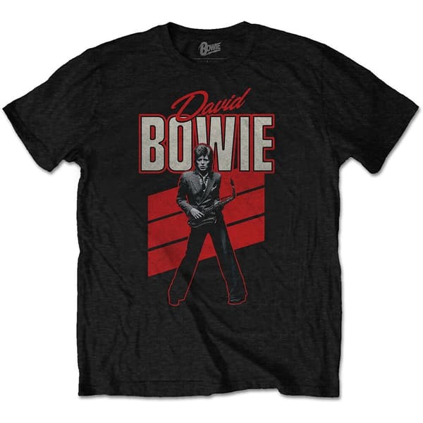 David Bowie Unisex T-Shirt: Red Sax (X-Large)