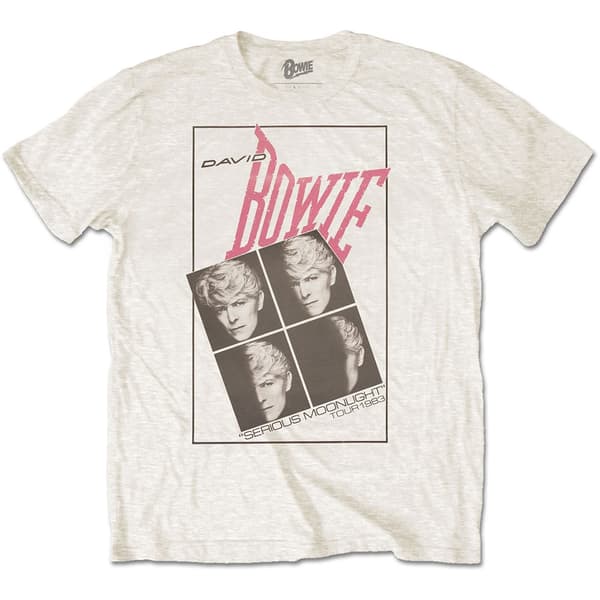 David Bowie Unisex T-Shirt: Serious Moonlight (Large)