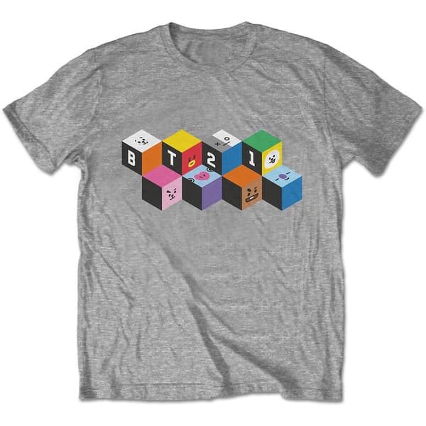 BT21 Unisex T-Shirt: Blocks (Medium)