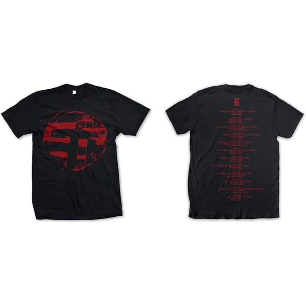 The Cure Unisex T-Shirt: Eastern Red Logo (Back Print/Ex. Tour) (Medium)