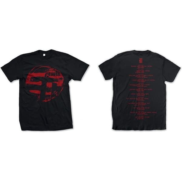 The Cure Unisex T-Shirt: Eastern Red Logo (Back Print/Ex. Tour) (Large)