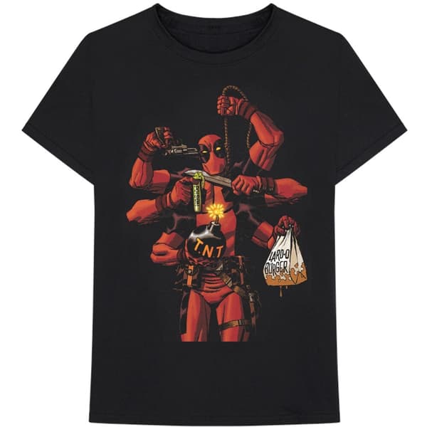 Marvel Comics Unisex T-Shirt: Deadpool Arms (Medium)