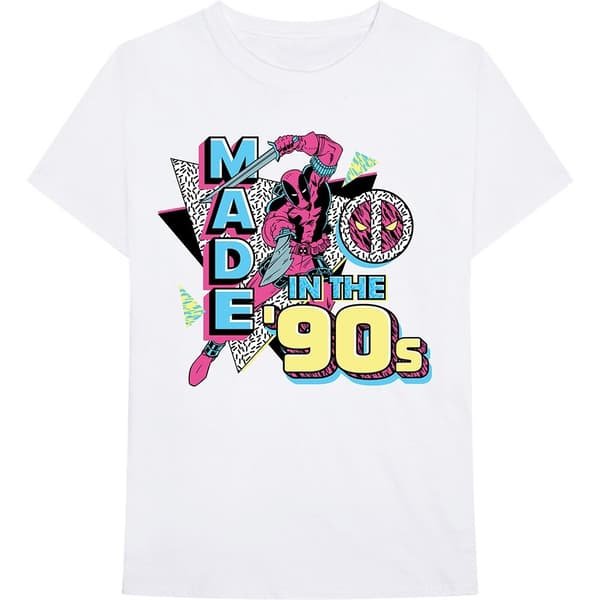 Marvel Comics Unisex T-Shirt: Deadpool Made In The 90s (X-Large)
