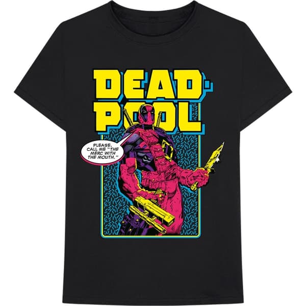 Marvel Comics Unisex T-Shirt: Deadpool Comic Merc (Small)