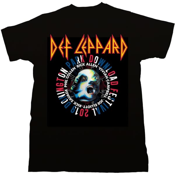 Def Leppard Unisex T-Shirt: Download Fest 2019 (Limited Edition) (Large)