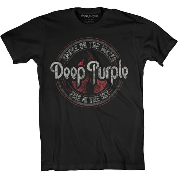 Deep Purple Unisex T-Shirt: Smoke Circle (XX-Large)