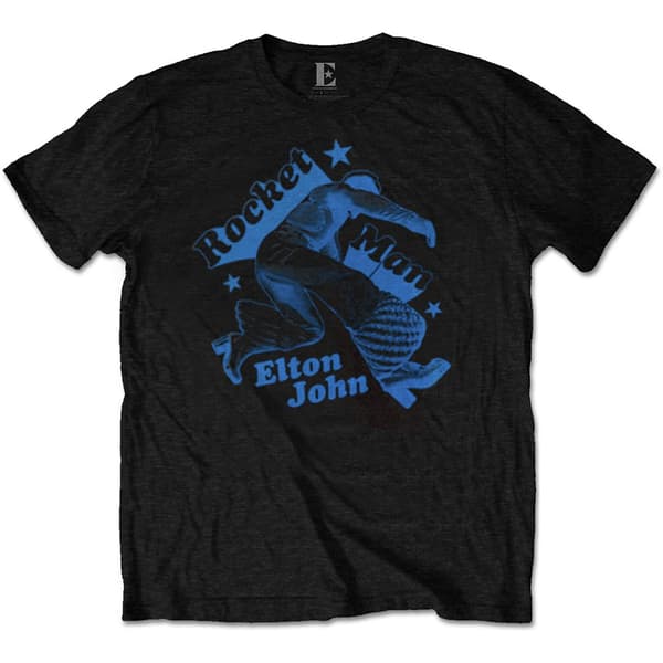 Elton John Unisex T-Shirt: Rocketman Jump (Medium)