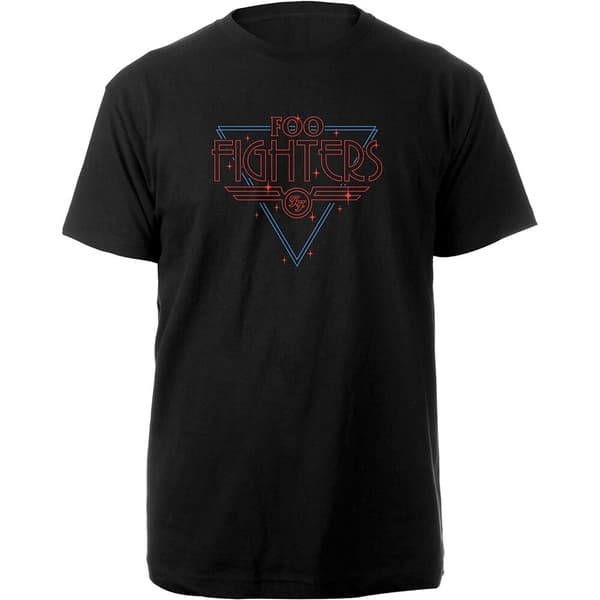 Foo Fighters Unisex T-Shirt: Black Disco Outline (Large)