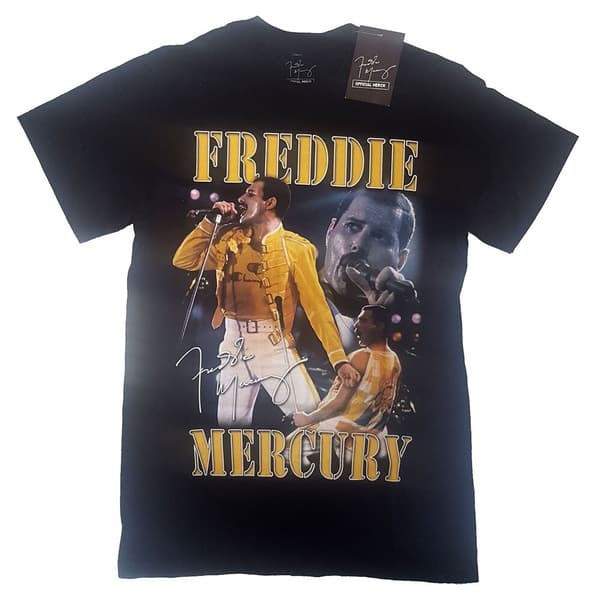 Freddie Mercury Unisex T-Shirt: Live Homage (Small)