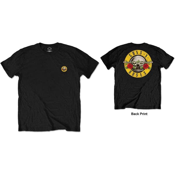Guns N' Roses Unisex T-Shirt: Classic Logo (Back Print/Retail Pack) (XX-Large)