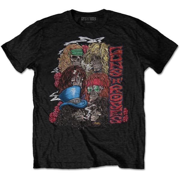 Guns N' Roses Unisex T-Shirt: Stacked Skulls (Medium)