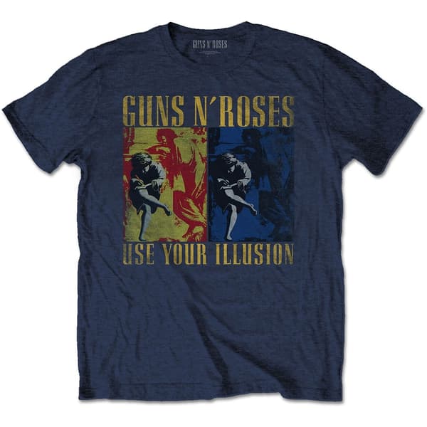 Guns N' Roses Unisex T-Shirt: Use Your Illusion Navy (XX-Large)