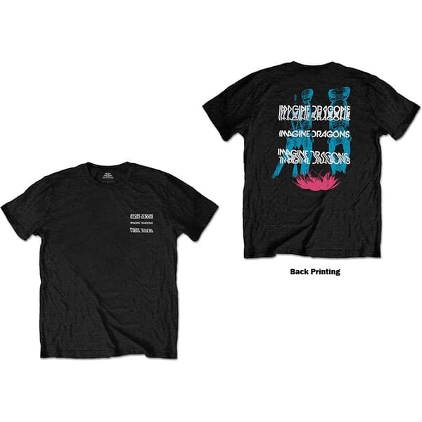 Imagine Dragons Unisex T-Shirt: Man Glitch (Back Print) (Small)