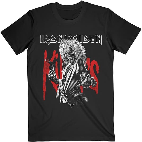 Iron Maiden Unisex T-Shirt: Killers Eddie Large Graphic Distress (Large)