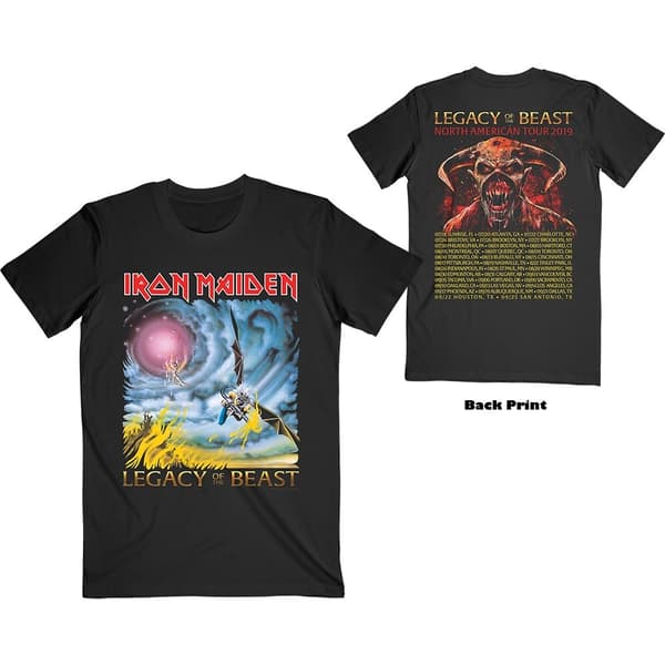 Iron Maiden Unisex T-Shirt: The Flight of Icarus (Back Print) (X-Large)