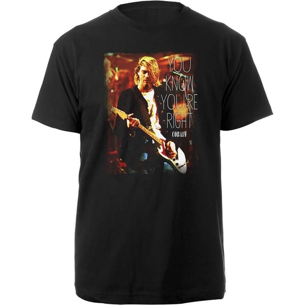 Kurt Cobain Unisex T-Shirt: You Know You're Right (Medium)