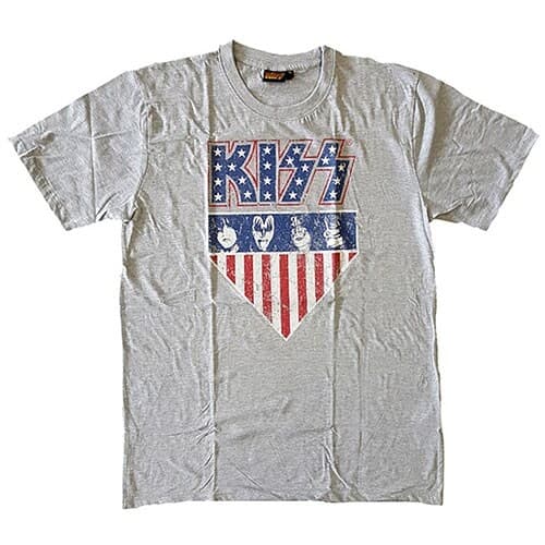 KISS Unisex T-Shirt: Stars And Stripes (Large)