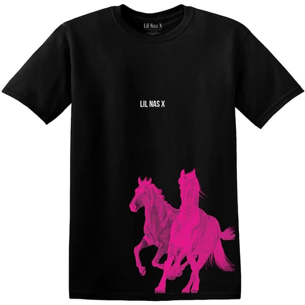 Lil Nas X Unisex T-Shirt: Pink Horses (Large)