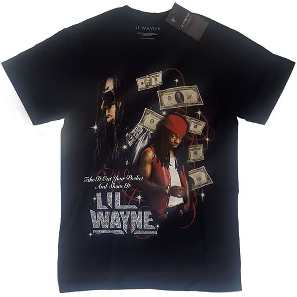 Lil Wayne Unisex T-Shirt: Got Money Homage (Small)