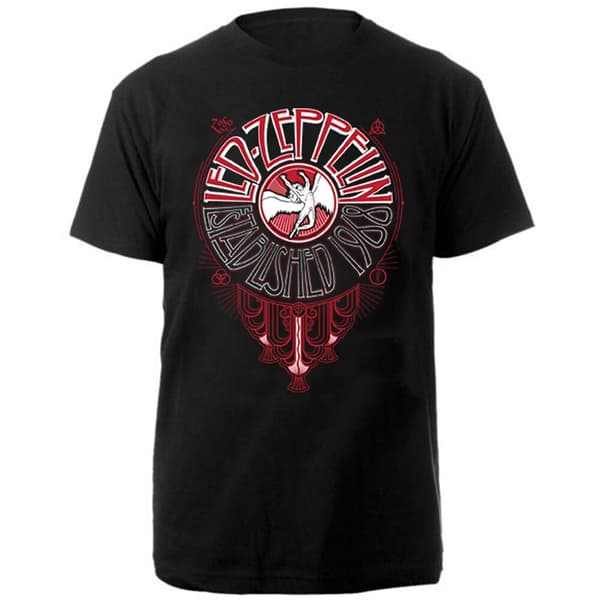 Led Zeppelin Unisex T-Shirt: Deco Circle (Large)
