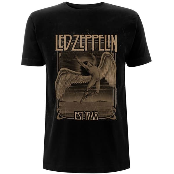 Led Zeppelin Unisex T-Shirt: Faded Falling (Small)