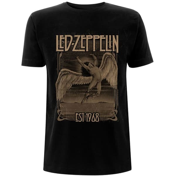 Led Zeppelin Unisex T-Shirt: Faded Falling (Medium)