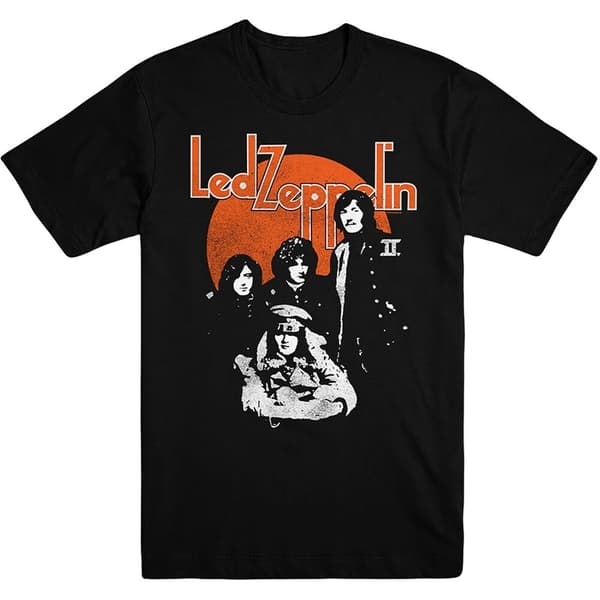 Led Zeppelin Unisex T-Shirt: Orange Circle (Small)