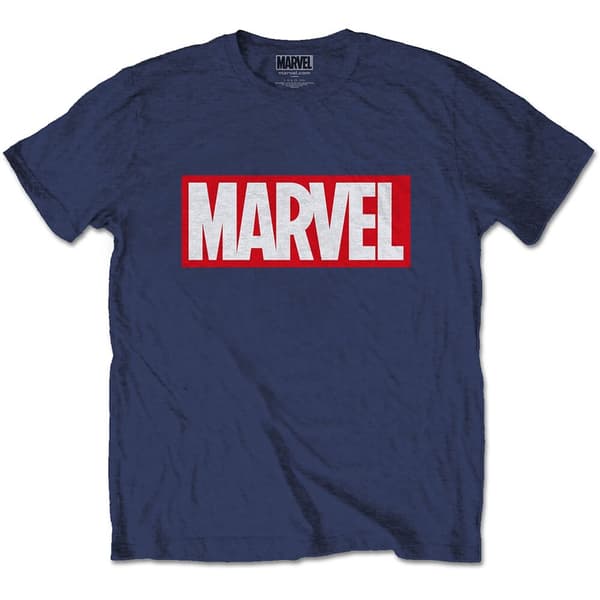 Marvel Comics Unisex T-Shirt: Marvel Box Logo (Large)