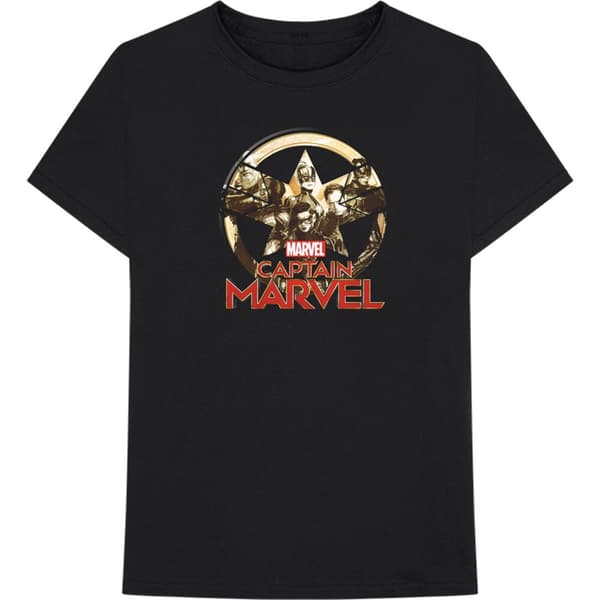 Marvel Comics Unisex T-Shirt: Captain Marvel Star Logo (X-Large)