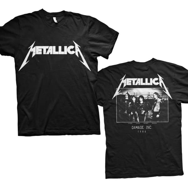 Metallica Unisex T-Shirt: Master of Puppets Photo (Back Print) (XX-Large)