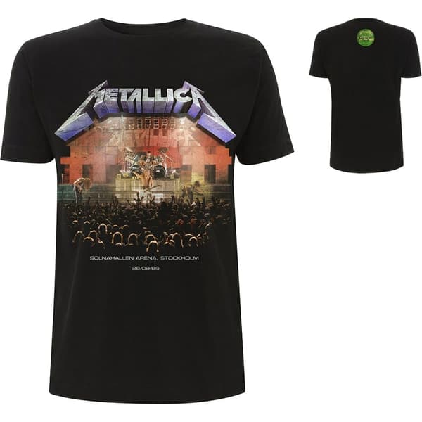 Metallica Unisex T-Shirt: Stockholm '86. (Back Print) (Small)