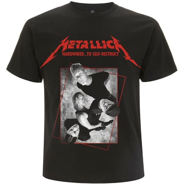 Metallica Unisex T-Shirt: Hardwired Band Concrete (Medium)