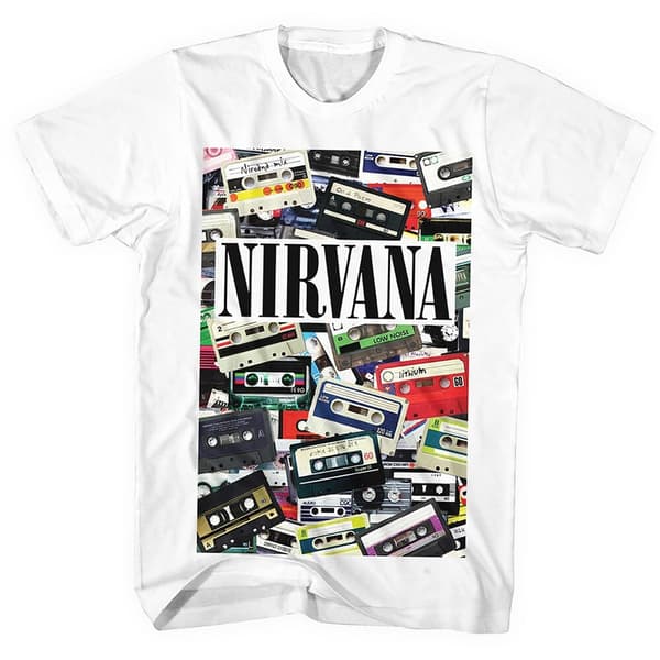 Nirvana Unisex T-Shirt: Cassettes (XX-Large)